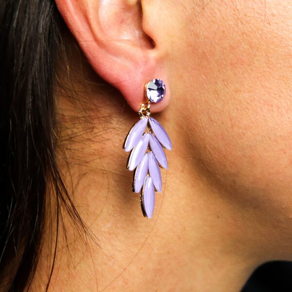 Second image of Pendientes de Cristal Vintage - Hadas - Lavanda