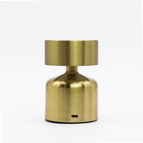 Second image of Lámpara táctil - Champiñón plano bronce - USB (C) - Recargable (400 vatios)