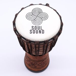 Tambor Djembe Mediano Pro - Sonido del Alma (bajo) - Mediano 40 cm (18 cm Diia)