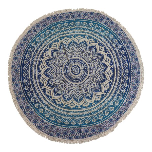 Pequeño Mandala Roundie de algodón (130cm) - Azul clásico