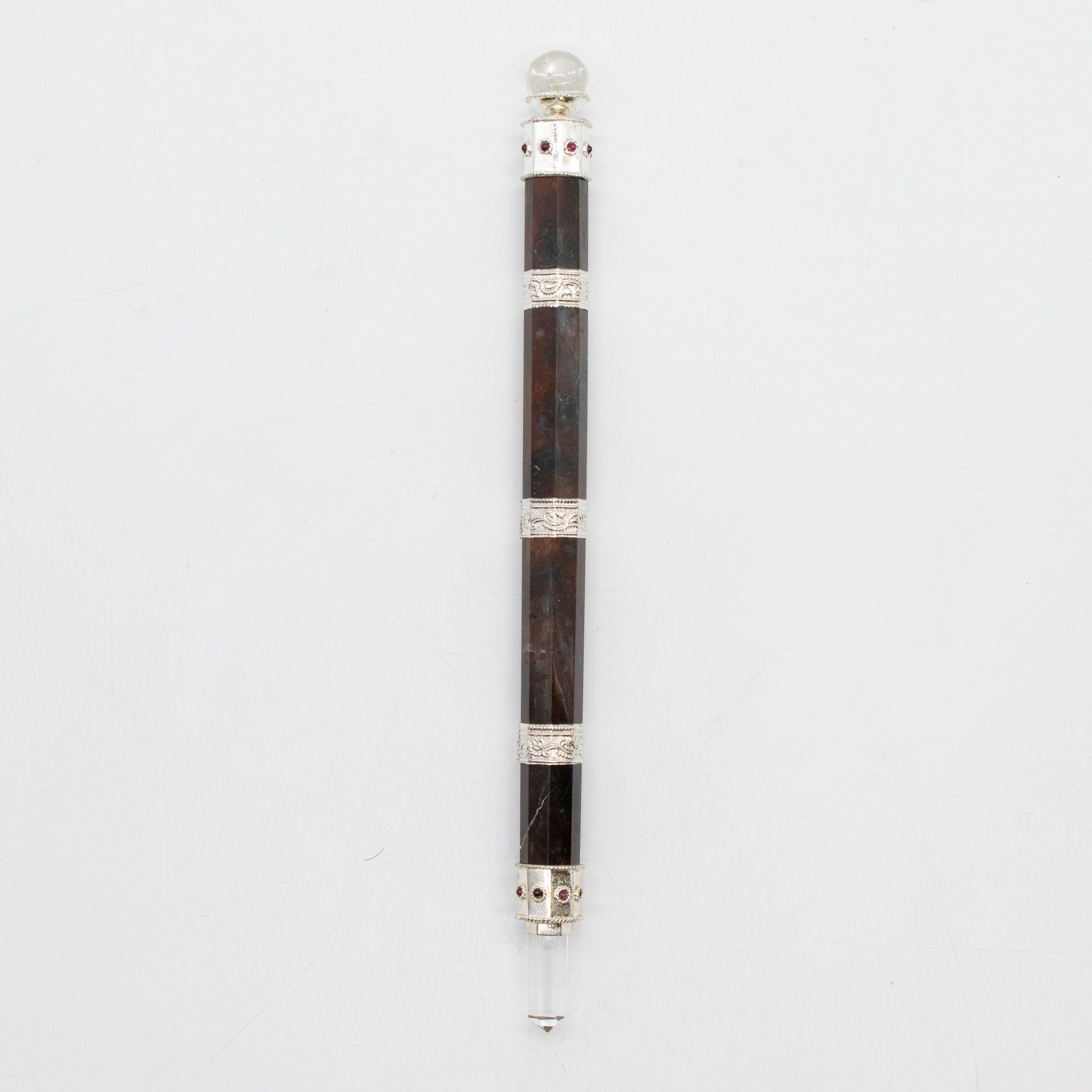 Varita Bloodroot Soverign -Extra Largo Fancy Jasper Magic- Parte superior de bola de cristal - 26cm - Imagen 6