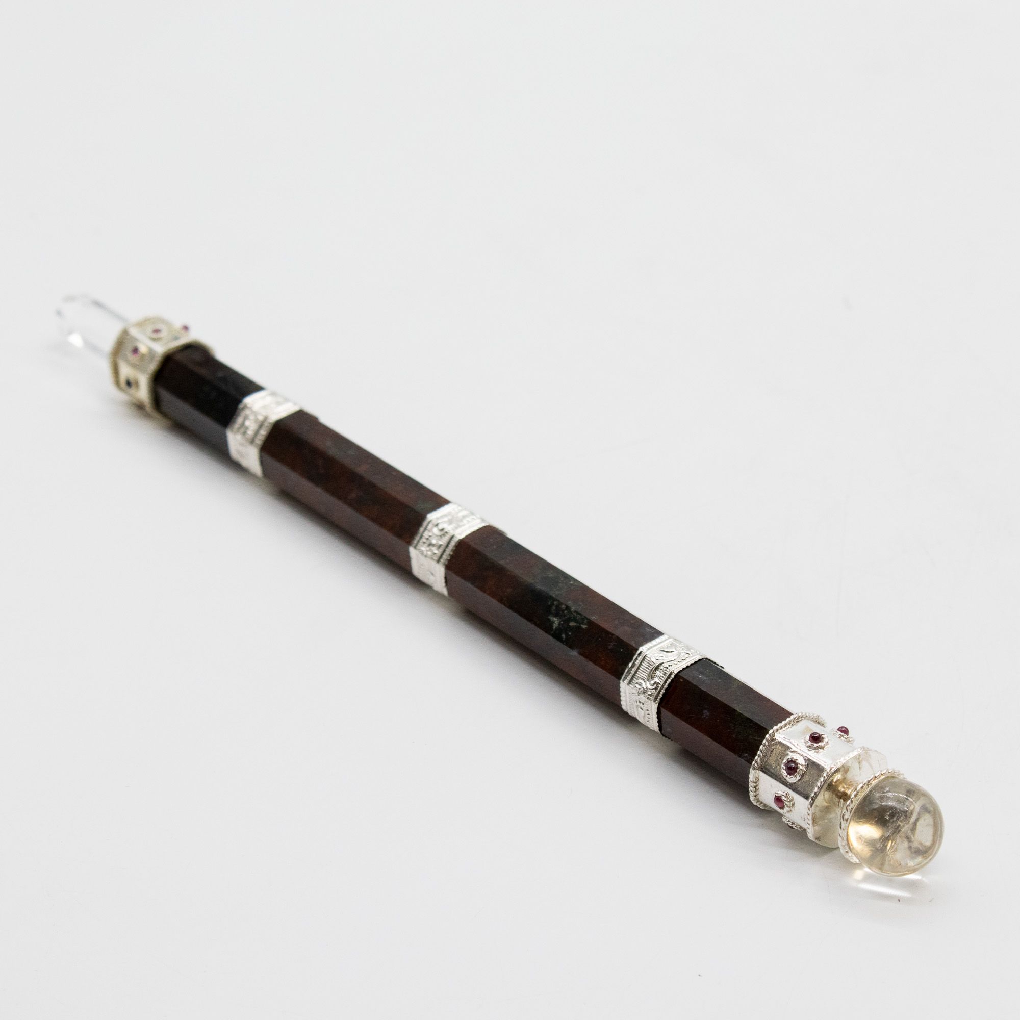 Varita Bloodroot Soverign -Extra Largo Fancy Jasper Magic- Parte superior de bola de cristal - 26cm - Imagen 2